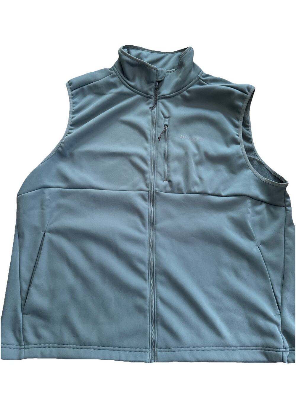 Columbia‎ Ascender Softshell Vest Teal Blue Mens Size Xxl Fishing Hiking Golf